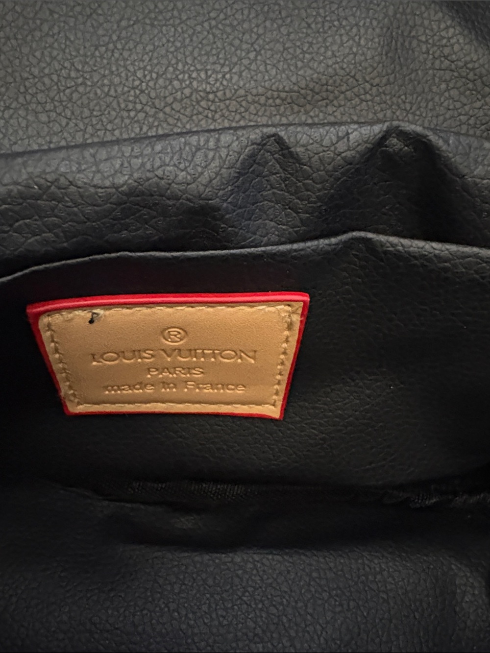 Louis Vuitton Monogram Cosmetic Case in Brown with Vachetta Trim and Red Accent - Picture 6 of 11